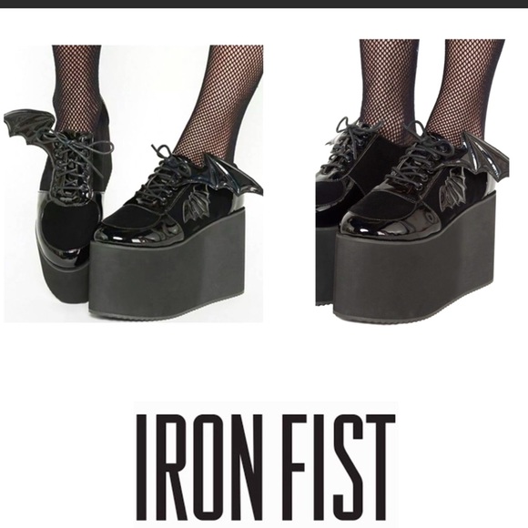 Iron Fist Shoes - GOTHIC IRON FIST CREATURE OF THE NIGHT PLATFORMS 🔥